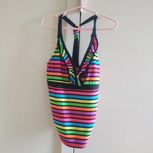 Xhilaration Multicolor Striped Swimsuit